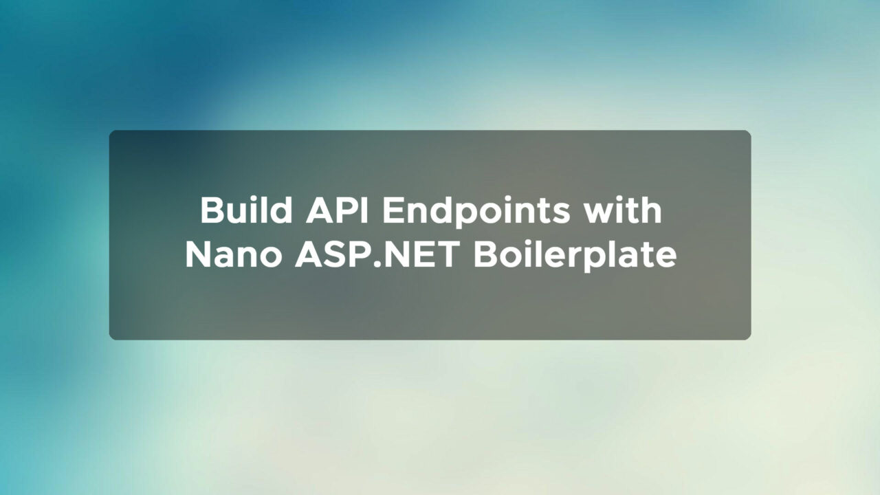 Build API endpoints