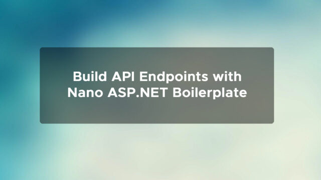 Build API endpoints